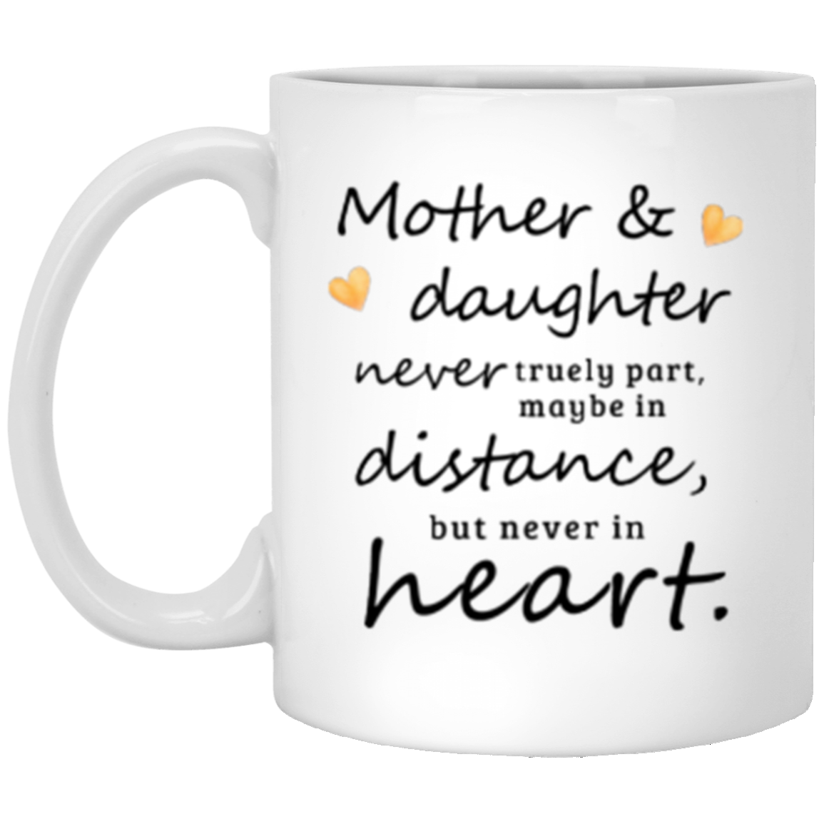 XP8434 11oz White Mug | MOTHER & DAUGHTER - HEART