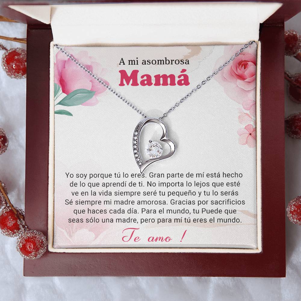 A mi asombrosa Mama | Forever Love Necklace with On Demand Message Card