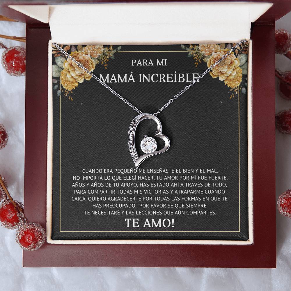 PARA MI MAMA INCREIBLE | Forever Love Necklace with On Demand Message Card