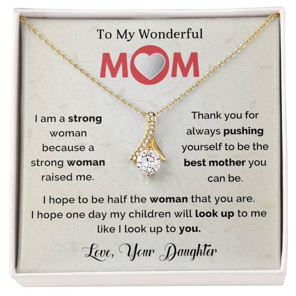 To My Wonderful Mom | Alluring Beauty Necklace (Yellow & White Gold Variants)