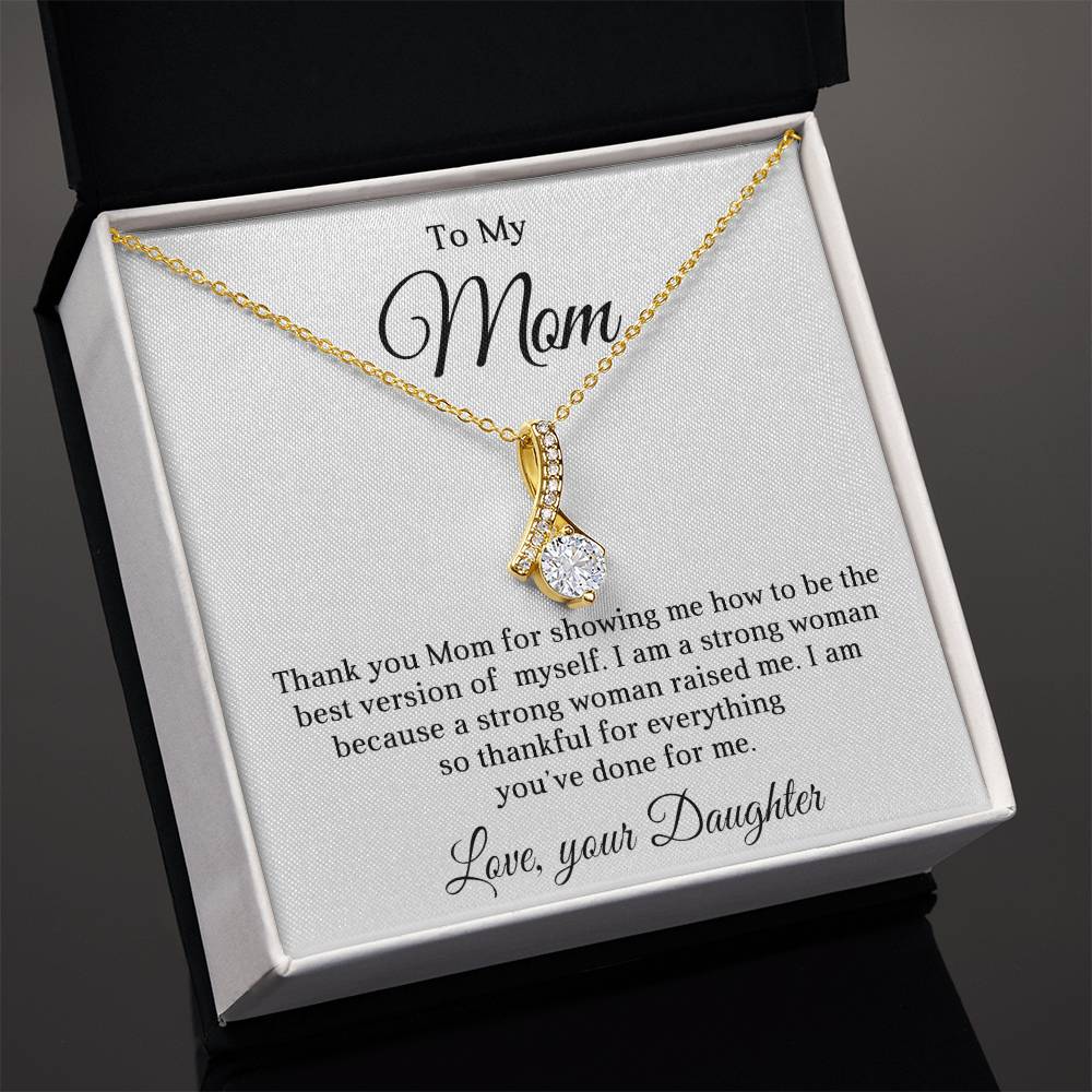 To My Mom | Alluring Beauty Necklace (Yellow & White Gold Variants)