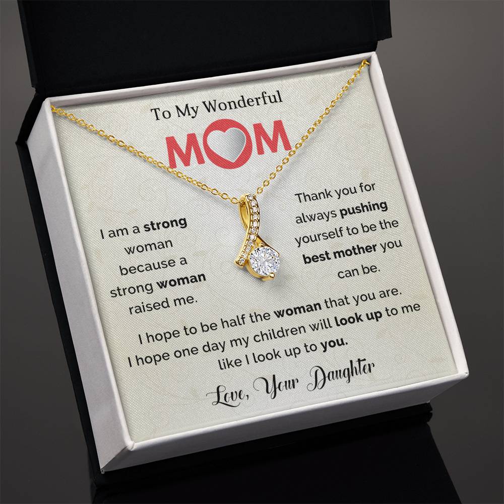 To My Wonderful Mom | Alluring Beauty Necklace (Yellow & White Gold Variants)