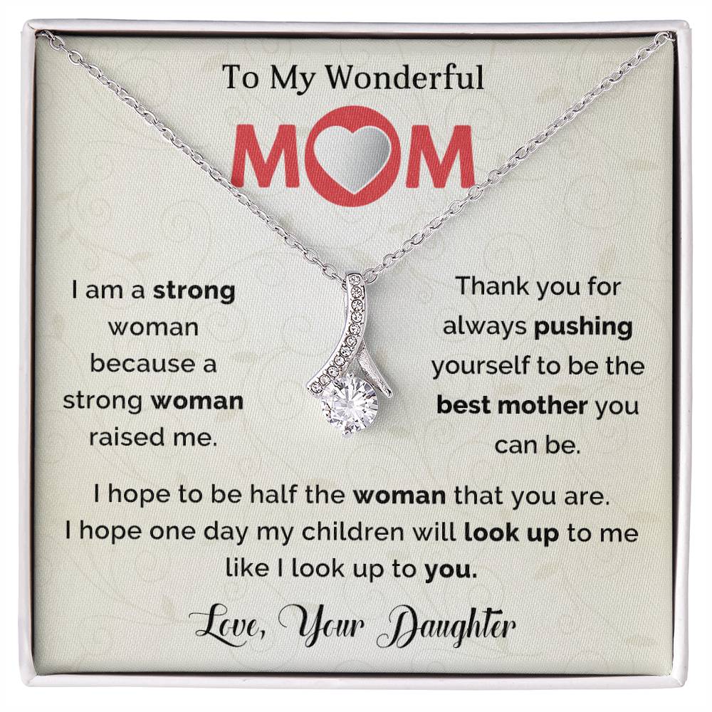 To My Wonderful Mom | Alluring Beauty Necklace (Yellow & White Gold Variants)