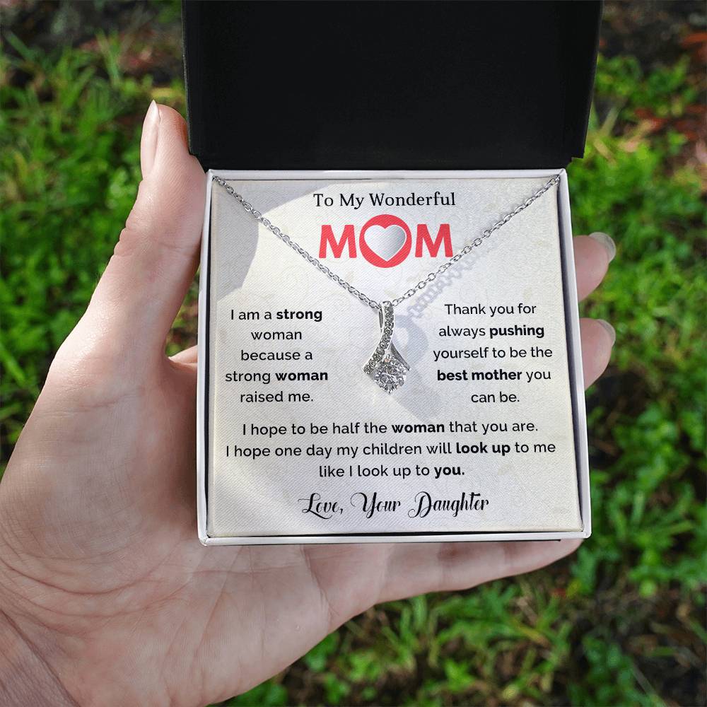 To My Wonderful Mom | Alluring Beauty Necklace (Yellow & White Gold Variants)