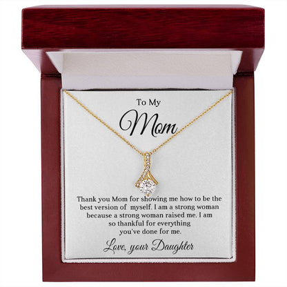 To My Mom | Alluring Beauty Necklace (Yellow & White Gold Variants)