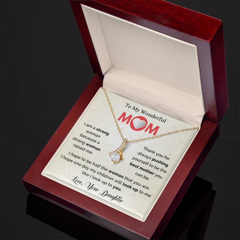 To My Wonderful Mom | Alluring Beauty Necklace (Yellow & White Gold Variants)