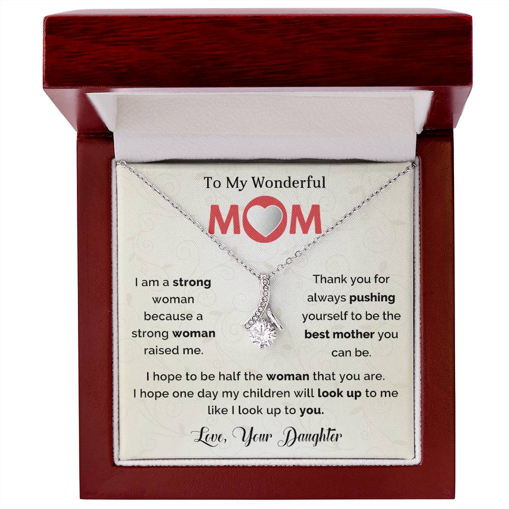 To My Wonderful Mom | Alluring Beauty Necklace (Yellow & White Gold Variants)