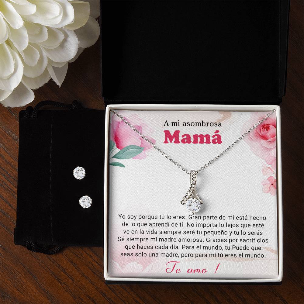 A mi asombrosa Mama | Alluring Beauty + Clear CZ Earrings