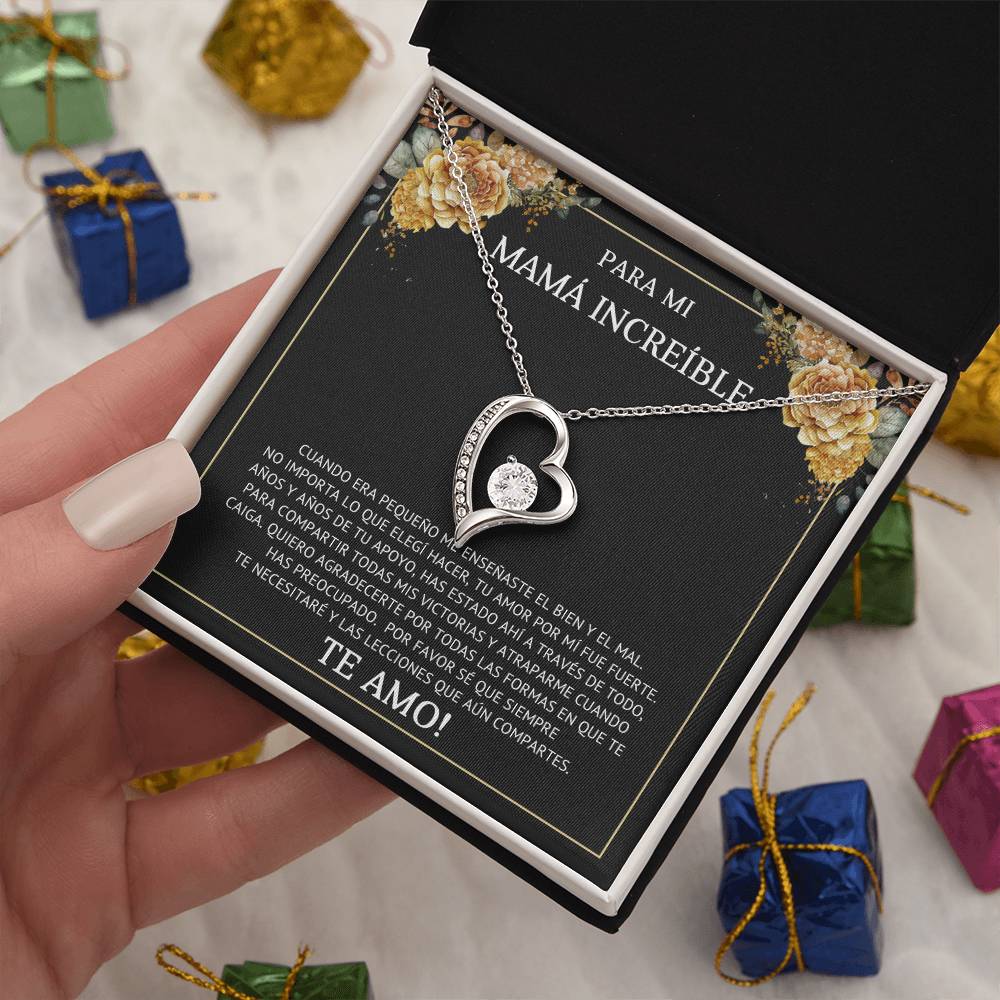 PARA MI MAMA INCREIBLE | Forever Love Necklace with On Demand Message Card