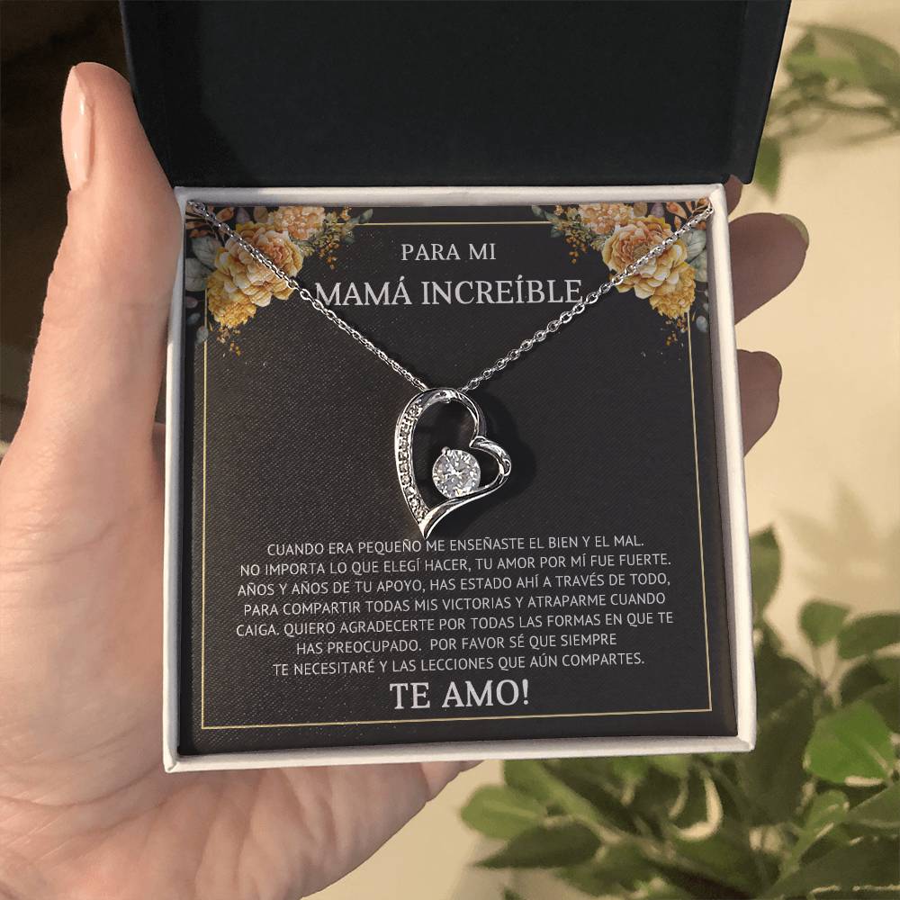 PARA MI MAMA INCREIBLE | Forever Love Necklace with On Demand Message Card