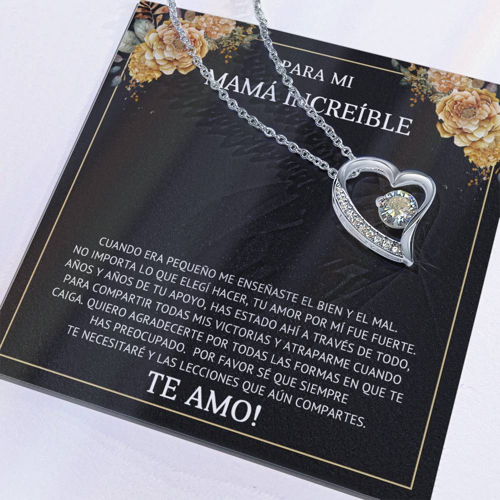 PARA MI MAMA INCREIBLE | Forever Love Necklace with On Demand Message Card