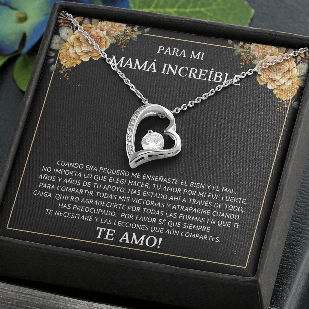 PARA MI MAMA INCREIBLE | Forever Love Necklace with On Demand Message Card