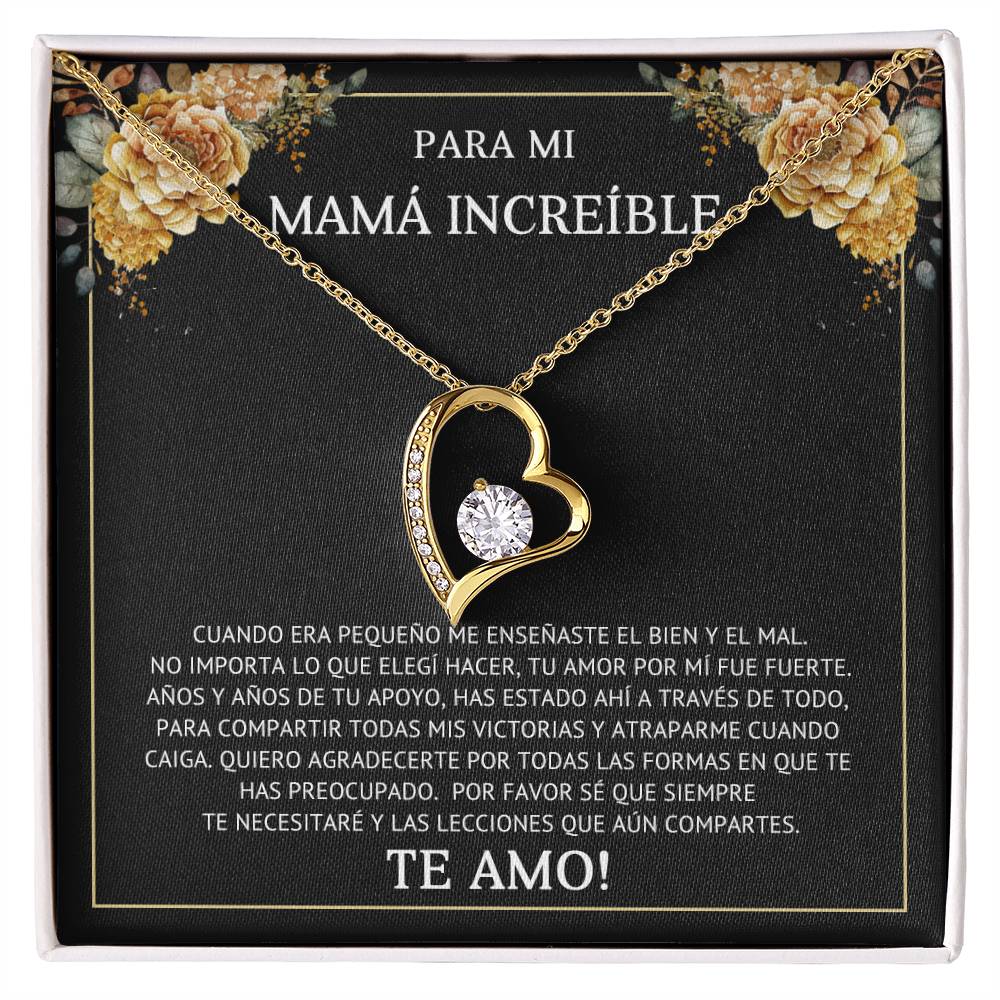 PARA MI MAMA INCREIBLE | Forever Love Necklace with On Demand Message Card