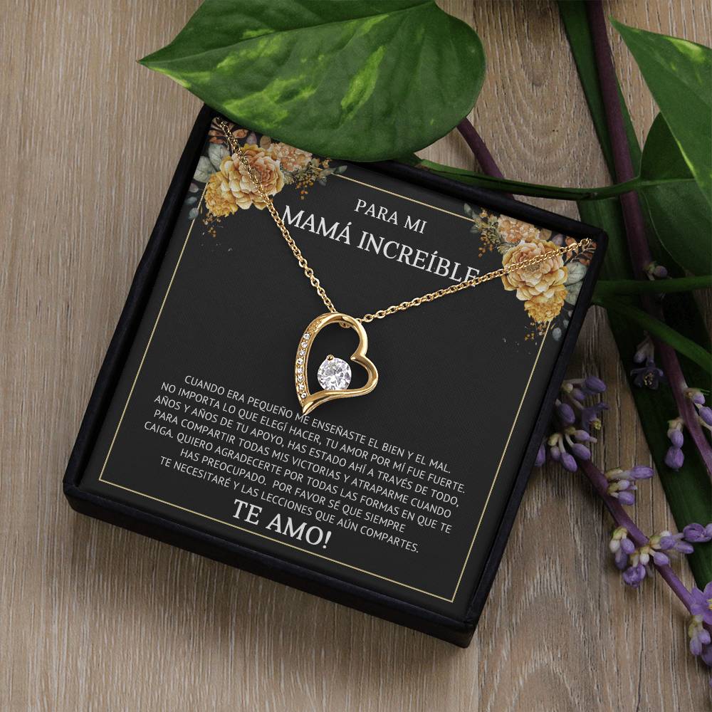 PARA MI MAMA INCREIBLE | Forever Love Necklace with On Demand Message Card